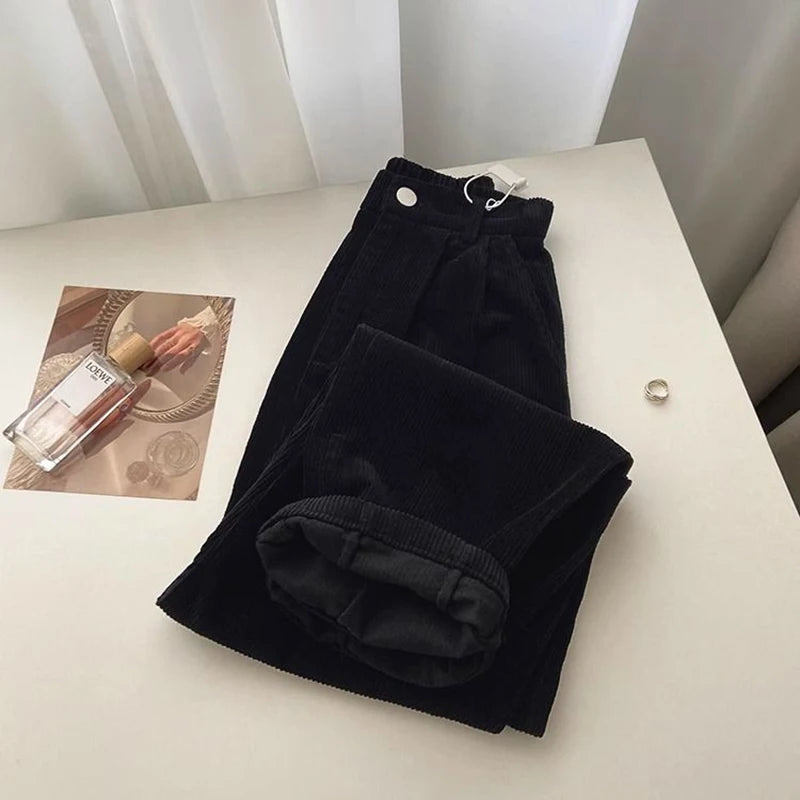 Retro Corduroy Straight Pants