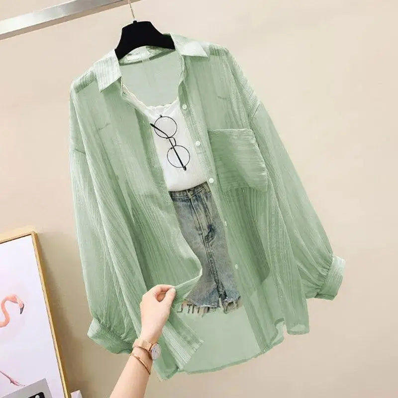 Sheer Chiffon Sunscreen Cardigan
