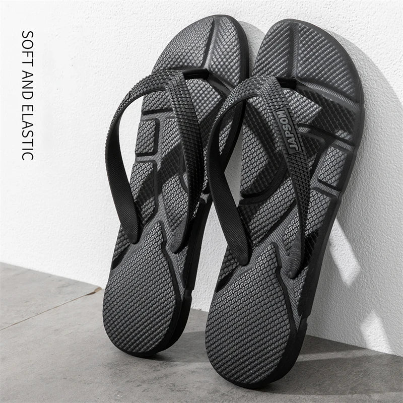 Men’s Black Massage Flip-Flops