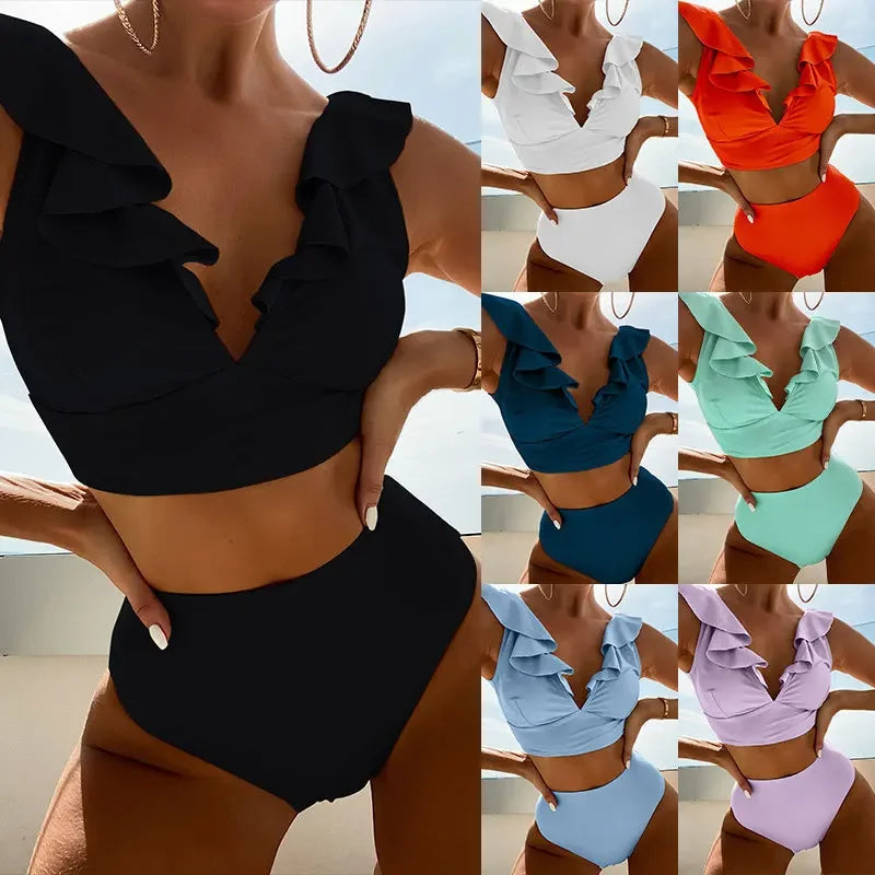Ruffled Bikini Set Swimwear