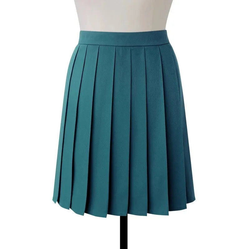 High Waist Pleated Midi Skirt