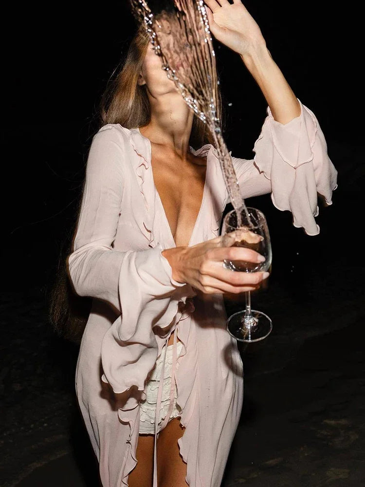 Ruffle Bikini Cover-Up