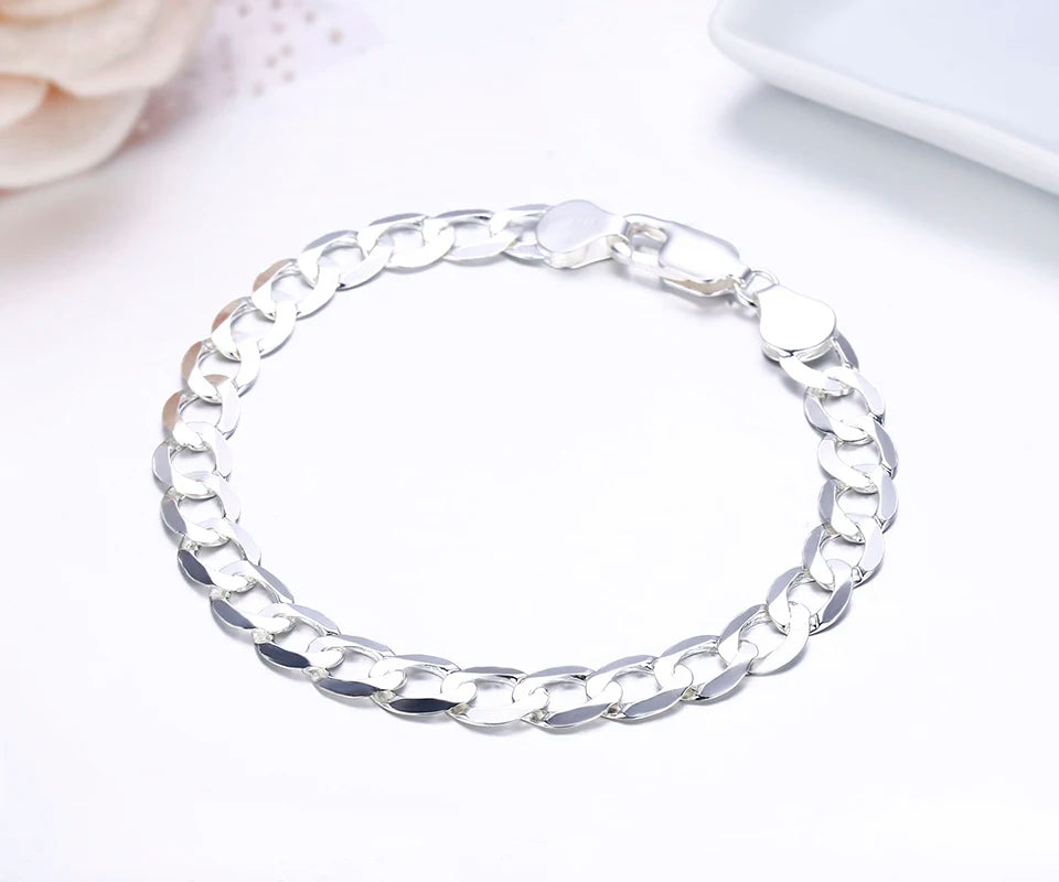 Sterling Silver Curb Bracelet