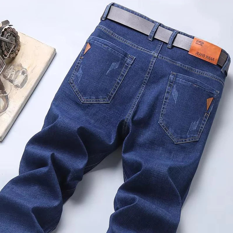 Straight Stretch Classic Denim Jeans