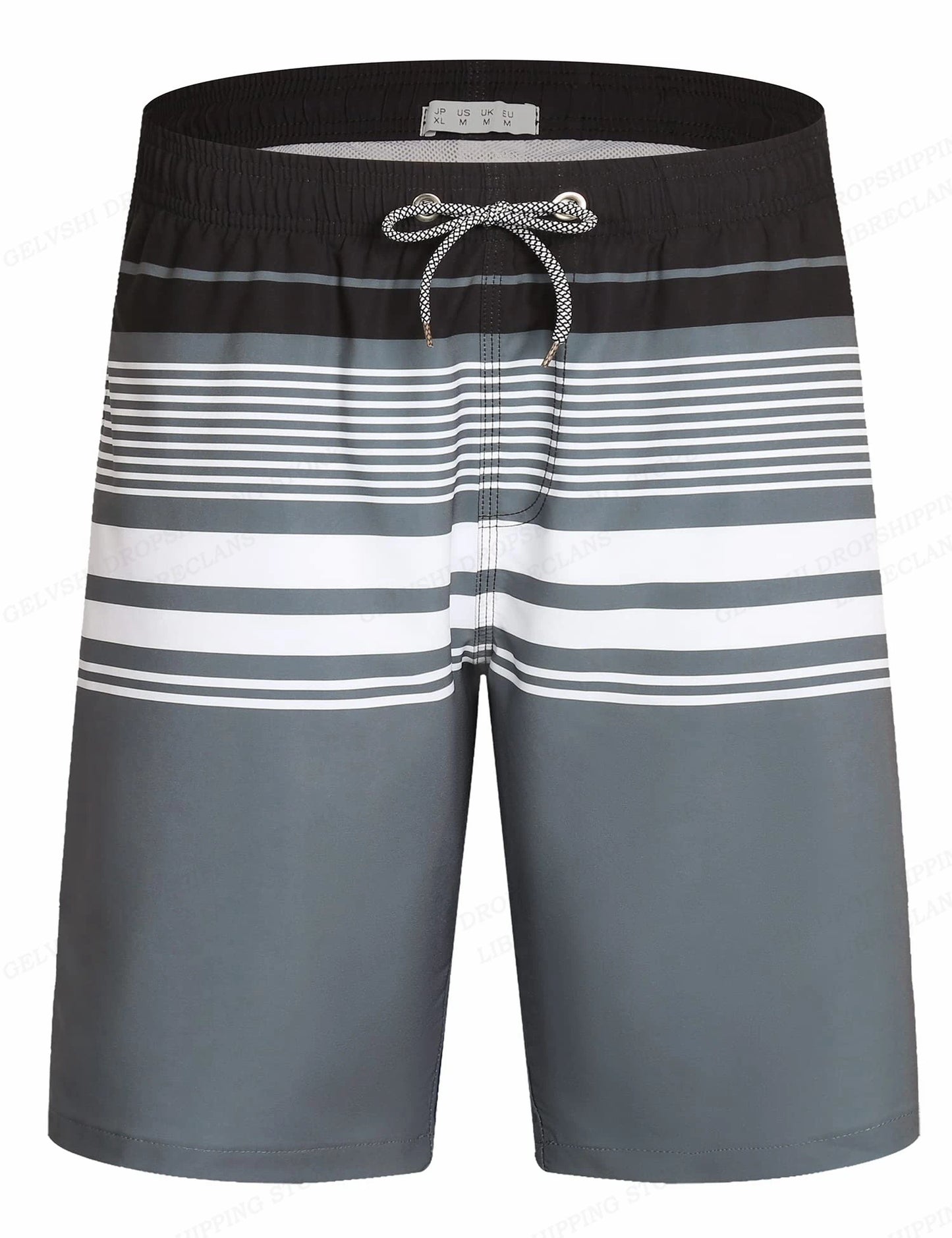 Men’s Striped Beach Swim Shorts