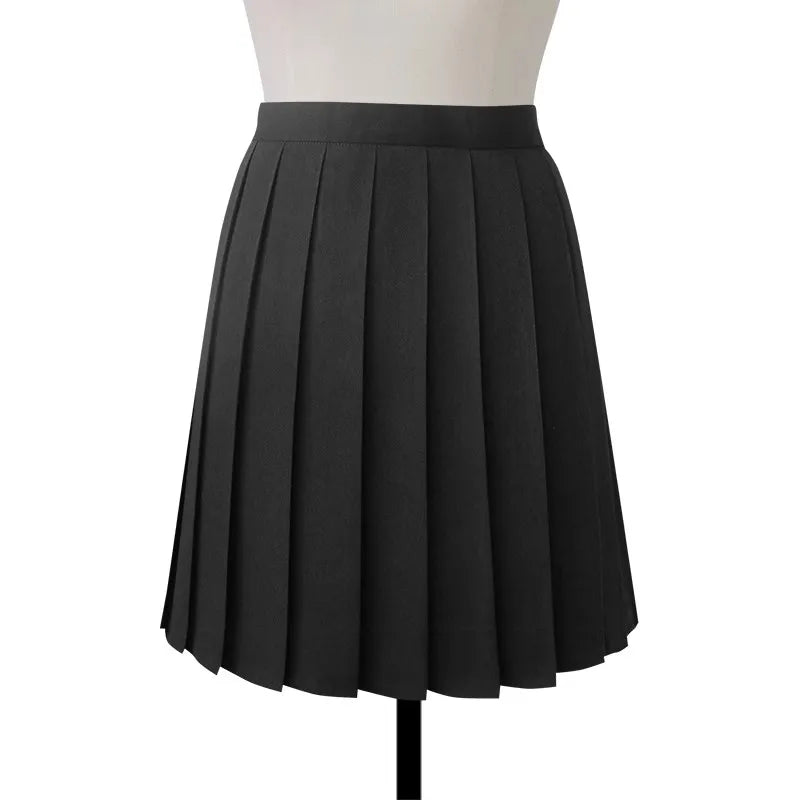 High Waist Pleated Midi Skirt