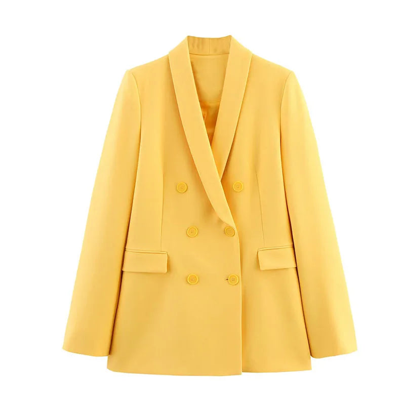 Yellow Blazer & Pants Set