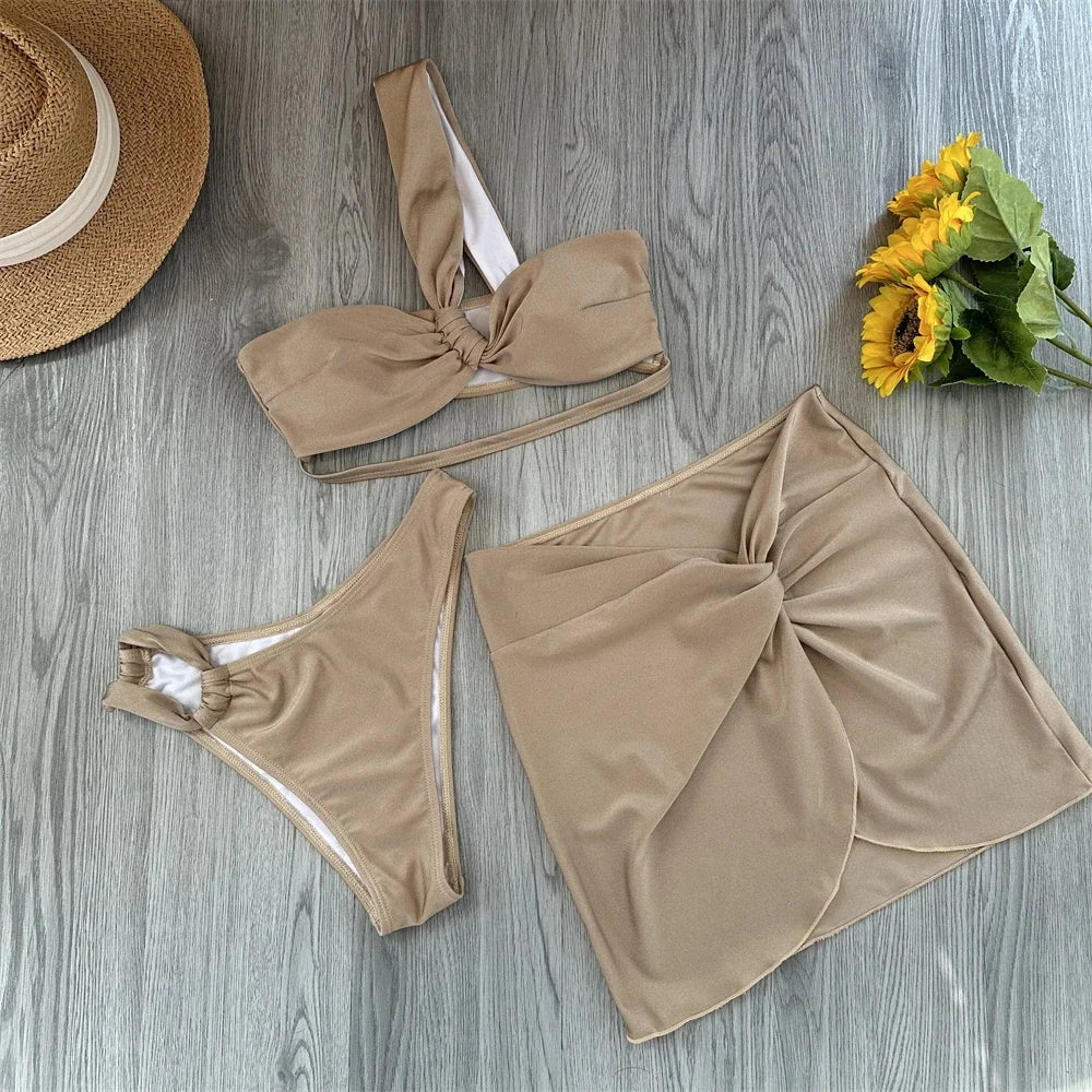 One-Shoulder 3-Piece Bikini