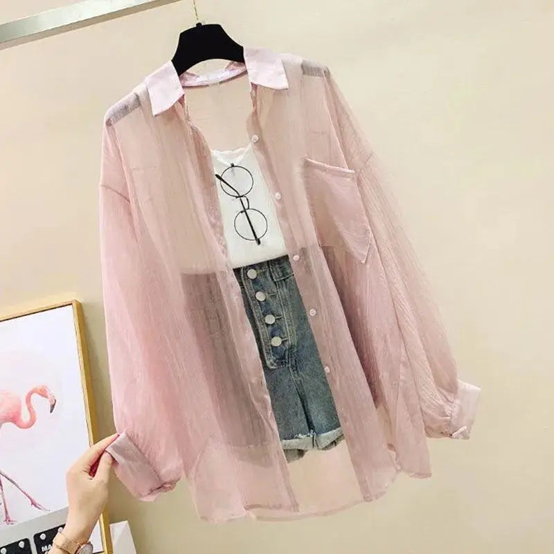 Sheer Chiffon Sunscreen Cardigan