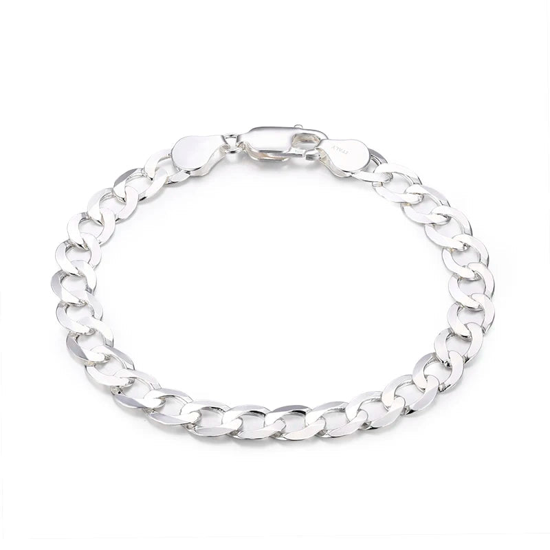 Sterling Silver Curb Bracelet