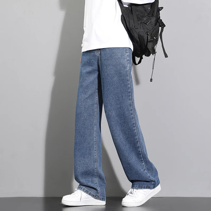 Classic Straight Wide-Leg Jeans