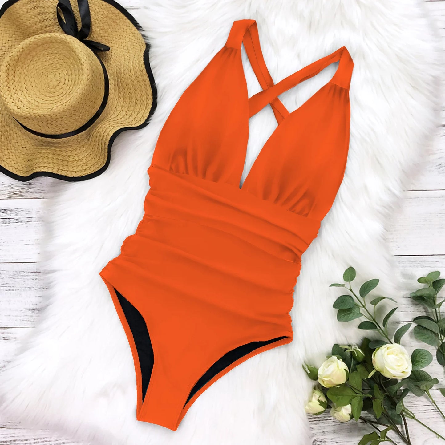 Floral Deep V Monokini