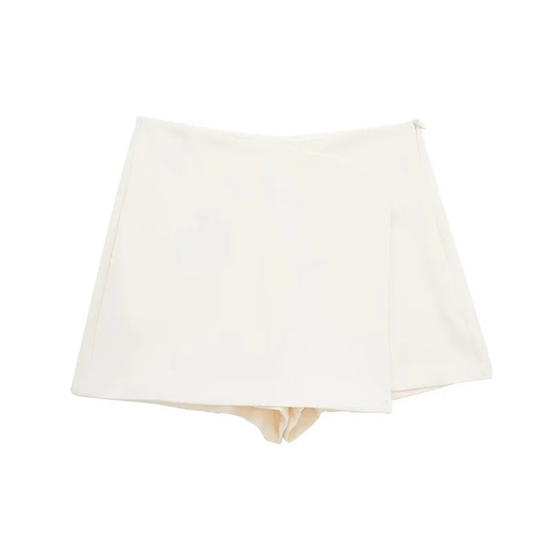 Asymmetric High Waist Skort