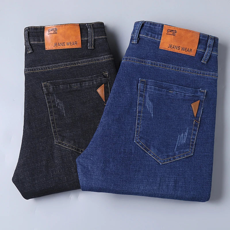 Straight Stretch Classic Denim Jeans