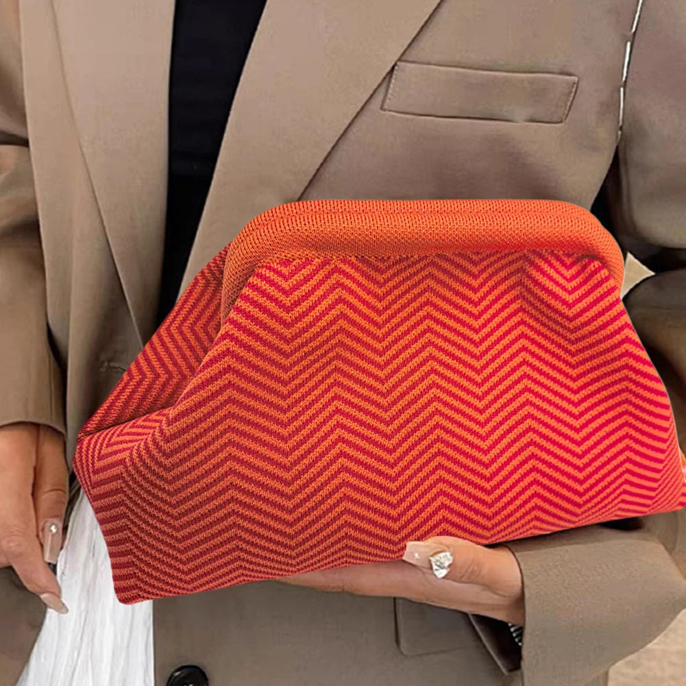 Summer Beach Striped Clutch