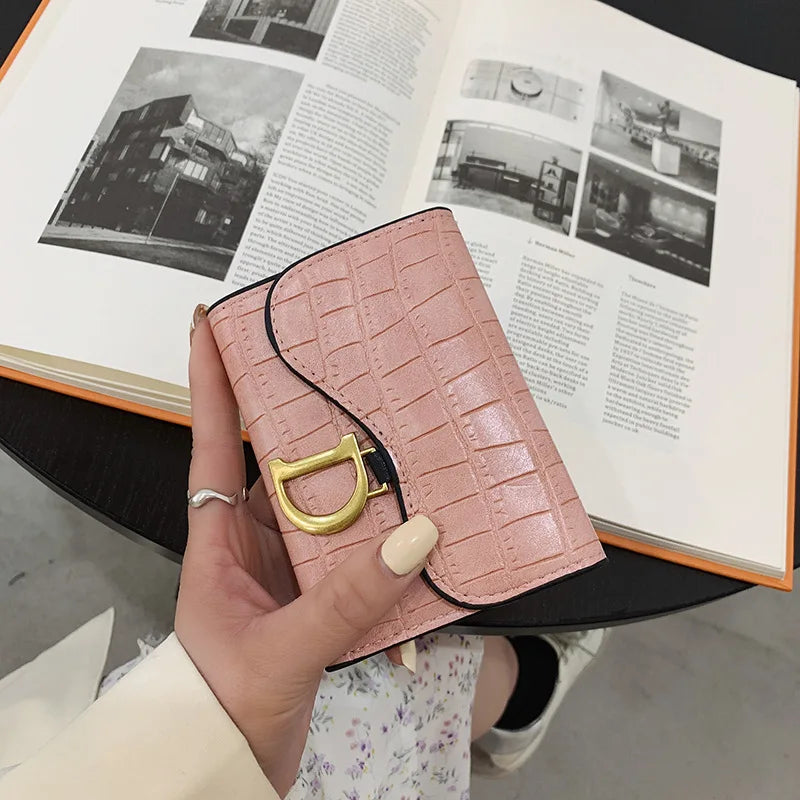 Small Leather Hasp Card Wallet