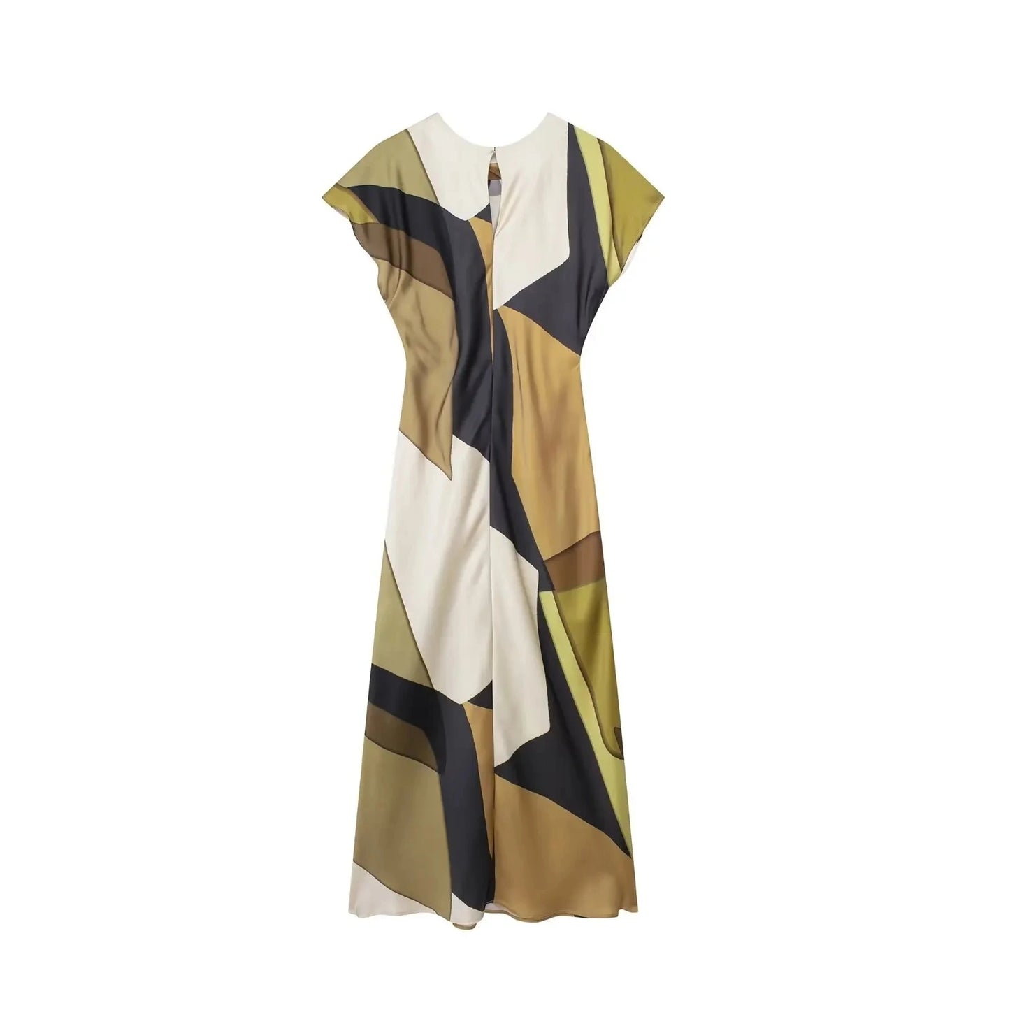Vintage Print Maxi Dress