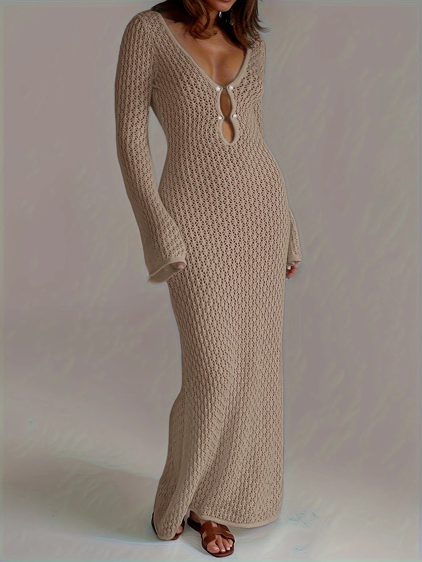 White Knit Cover-Up Dress
2/2