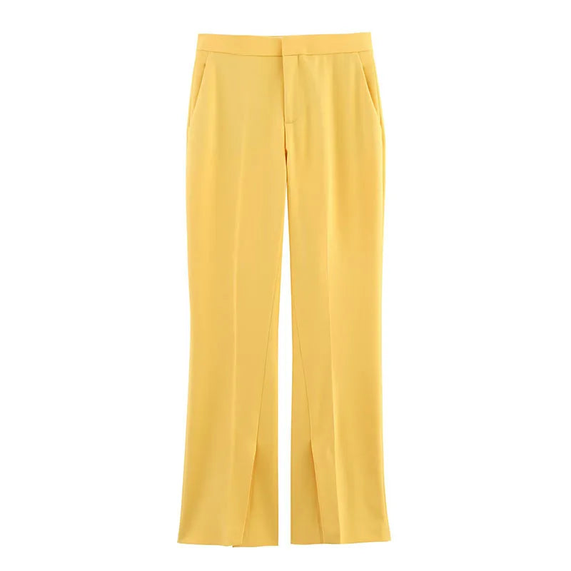 Yellow Blazer & Pants Set