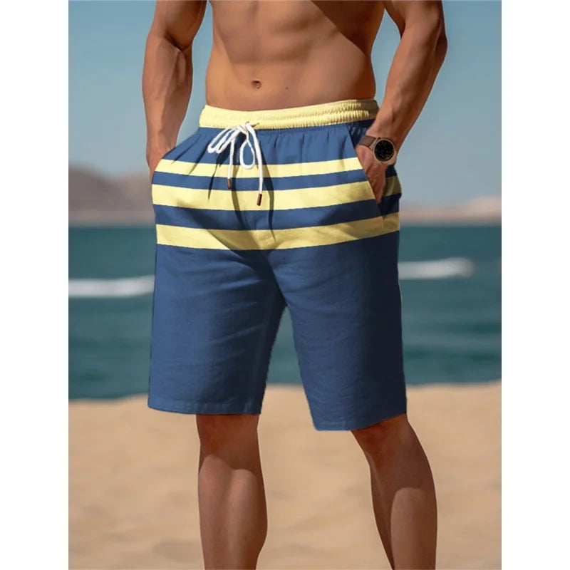 Men’s Colorful Striped Swim Trunks