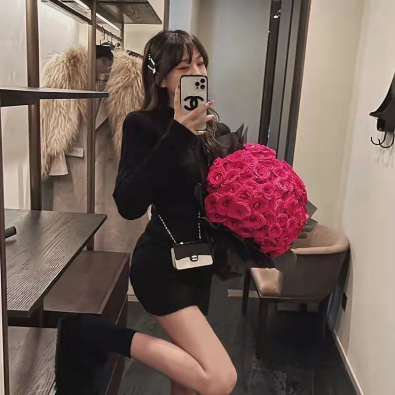 Knitted Sweater Skirt Set