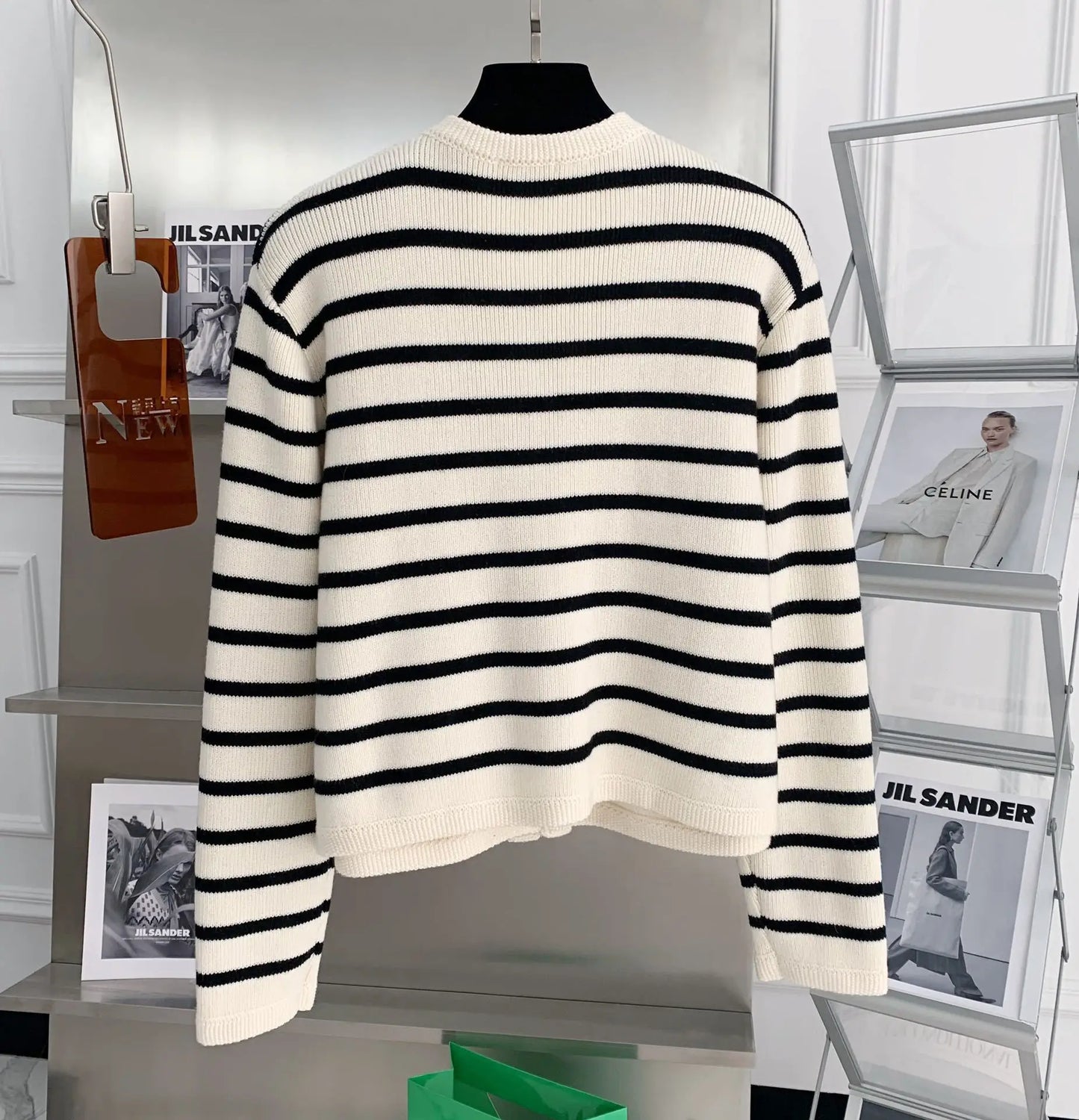 Striped Knitted Cardigan