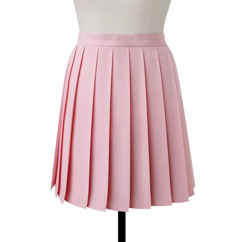 High Waist Pleated Midi Skirt