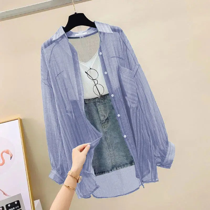 Sheer Chiffon Sunscreen Cardigan