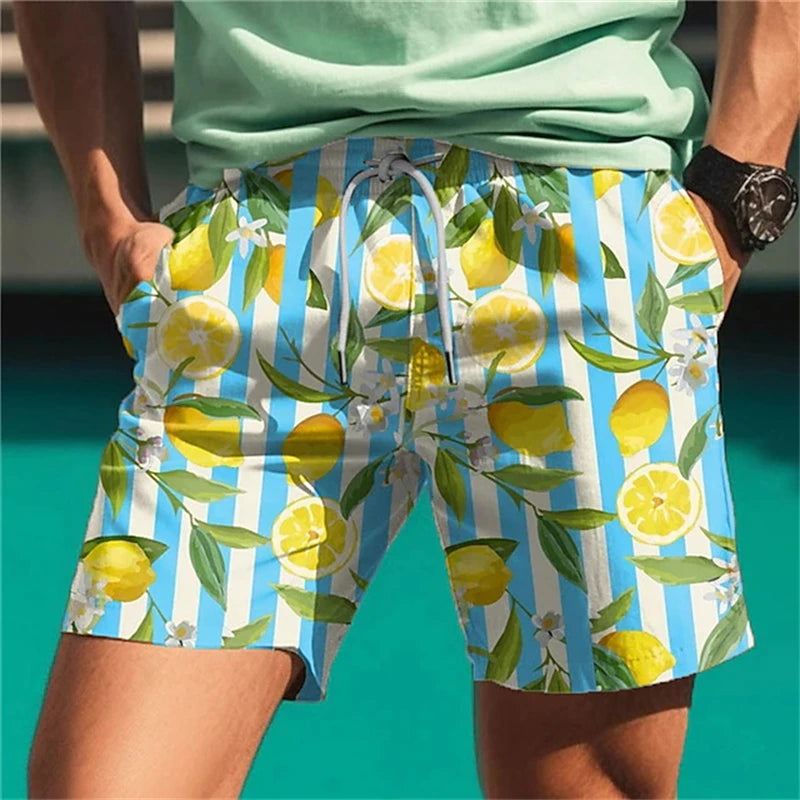 Lemon Floral Men’s Swim Shorts