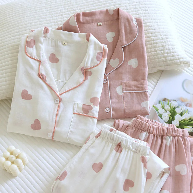 100% Cotton Love Print Pajama Set