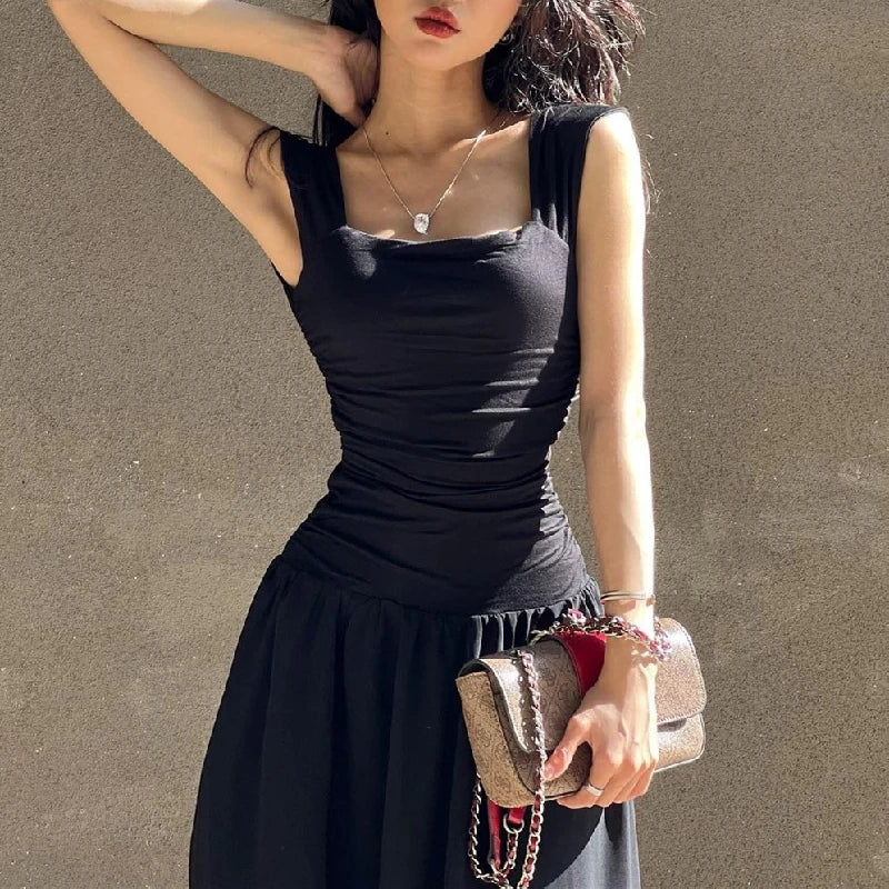 Ruched Slip Maxi Dress