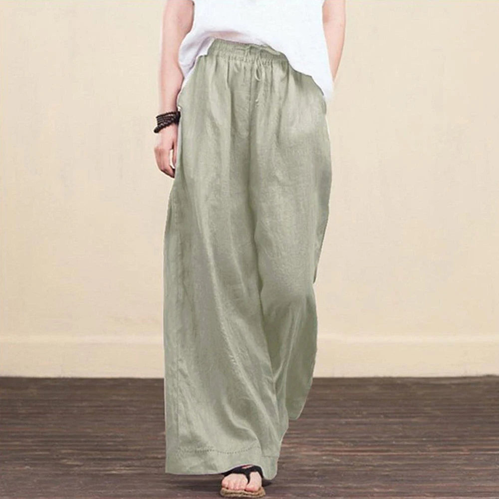 Cotton Linen Baggy Palazzo Pants