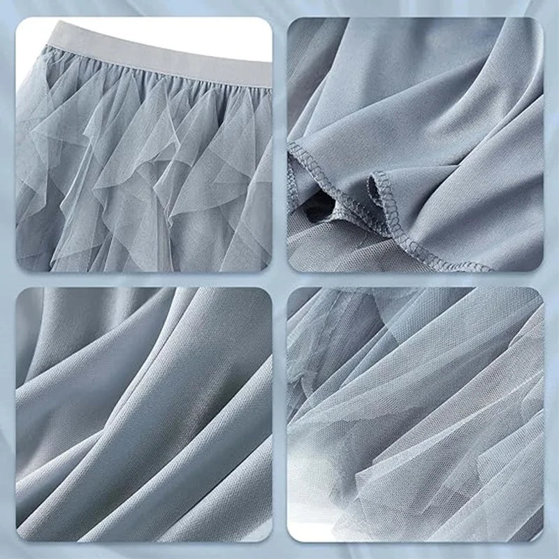 Tiered Tulle A-Line Skirt