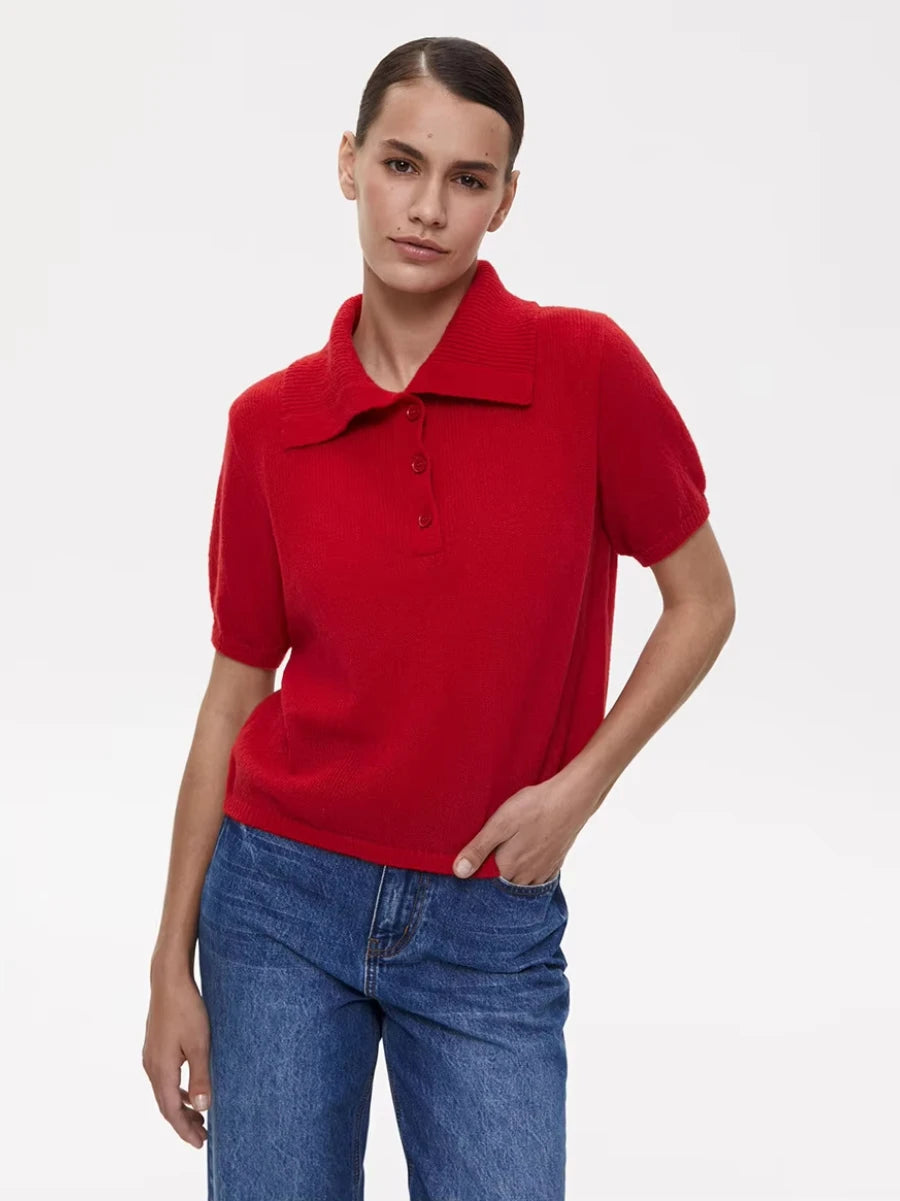 Wolfeel Summer Polo Collar Sweater