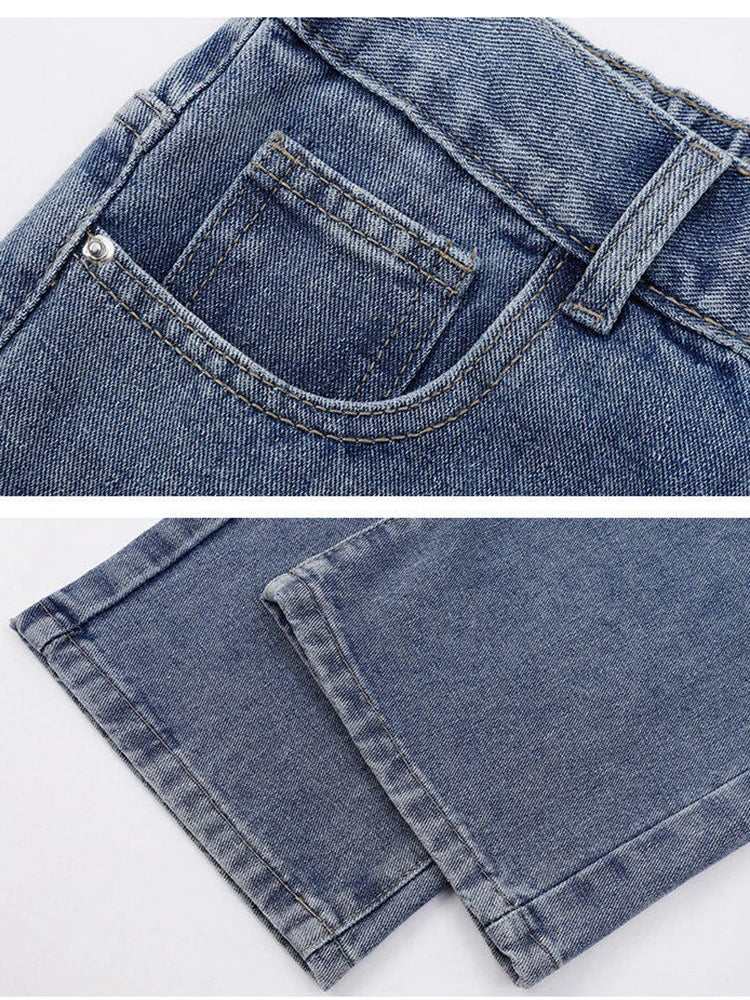 Classic Straight Wide-Leg Jeans
