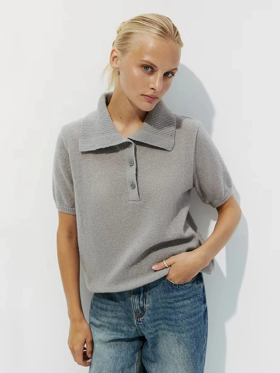 Wolfeel Summer Polo Collar Sweater