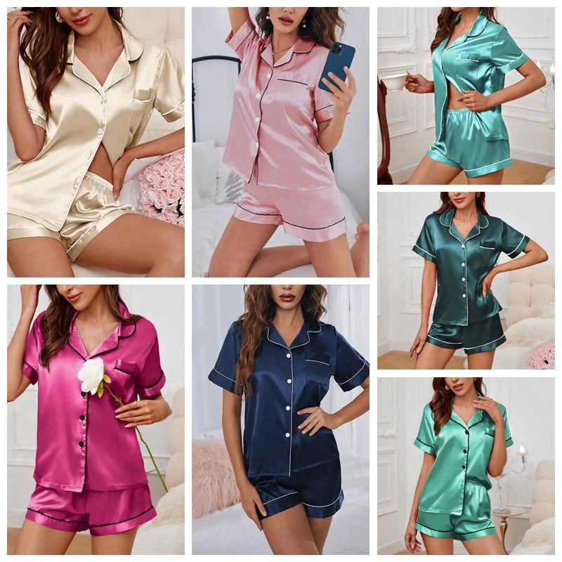 Luxurious Satin Summer Pajama Set