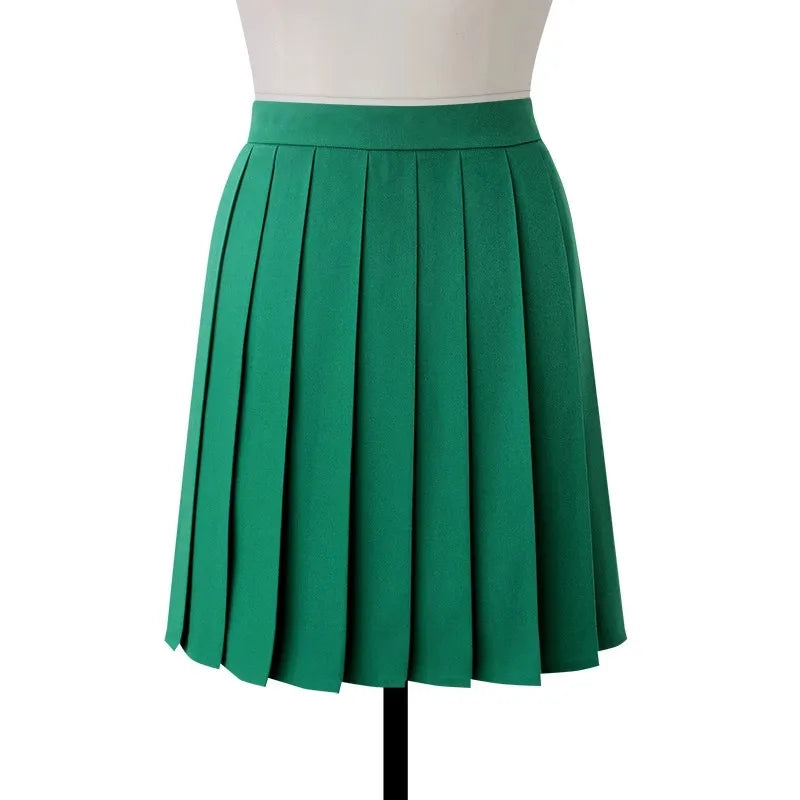 High Waist Pleated Midi Skirt