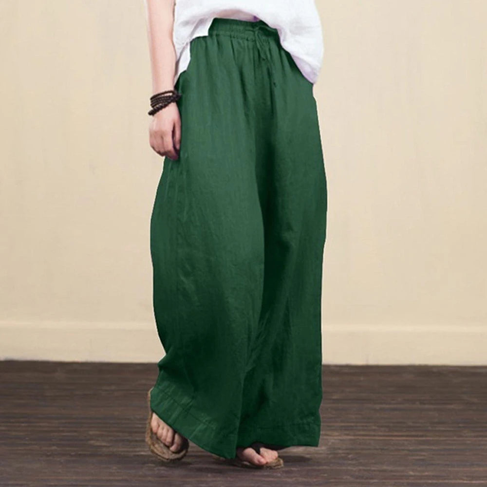 Cotton Linen Baggy Palazzo Pants