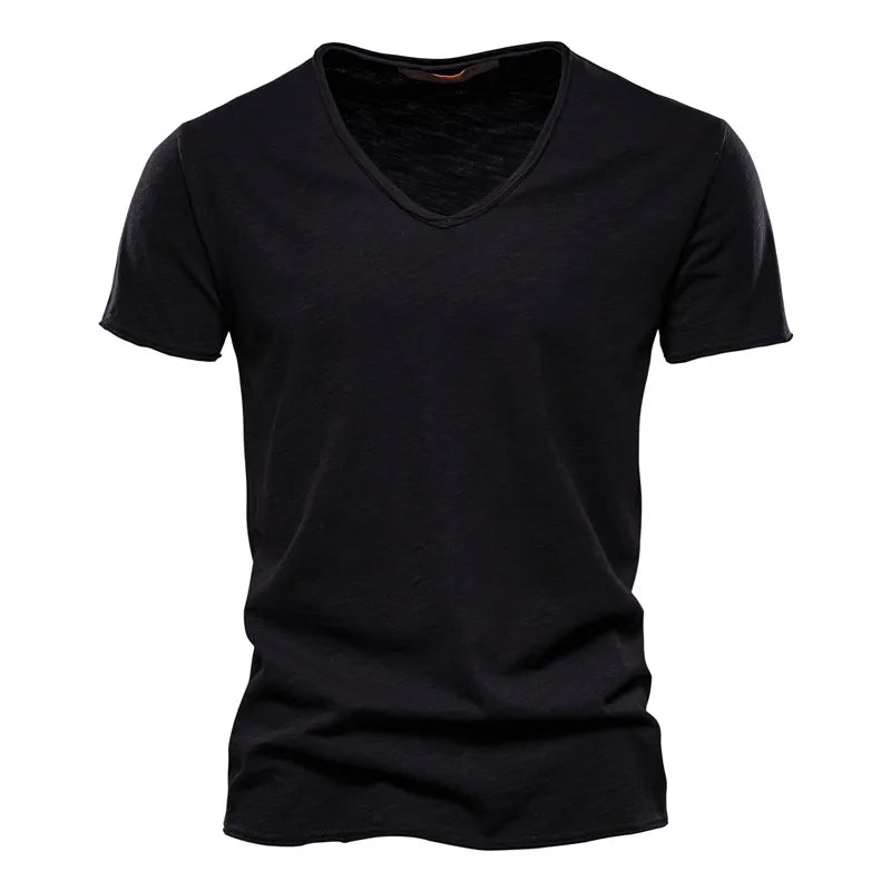100% Cotton V-Neck Tee