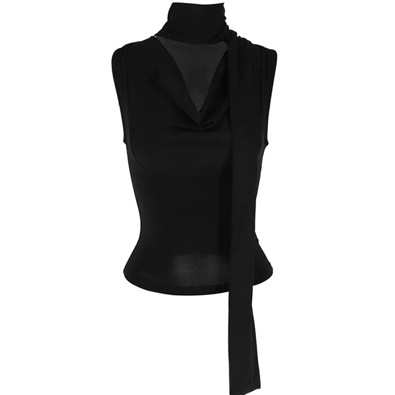 V-Neck Bandage Knit Tank