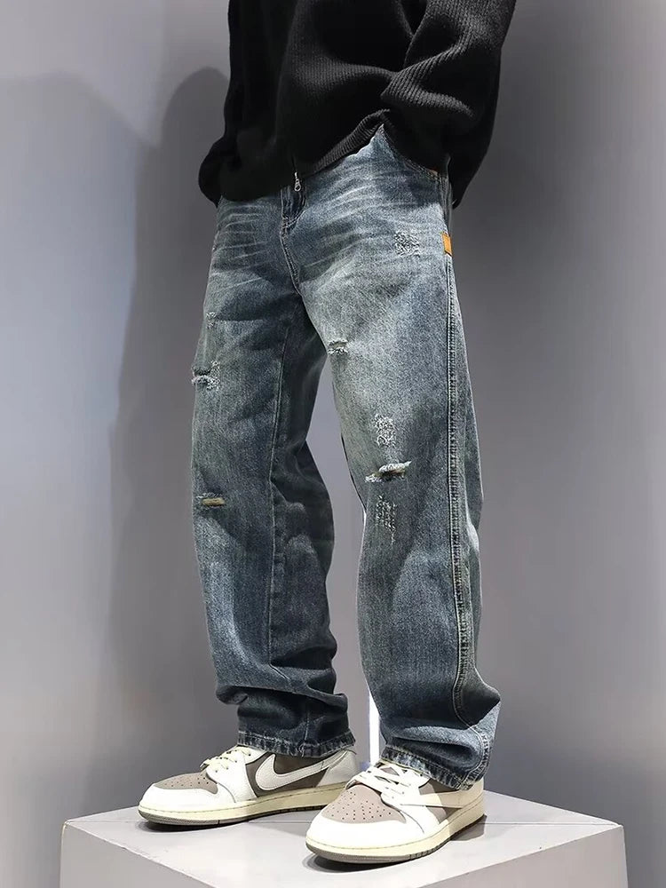 Vintage Ripped Baggy Denim Jeans