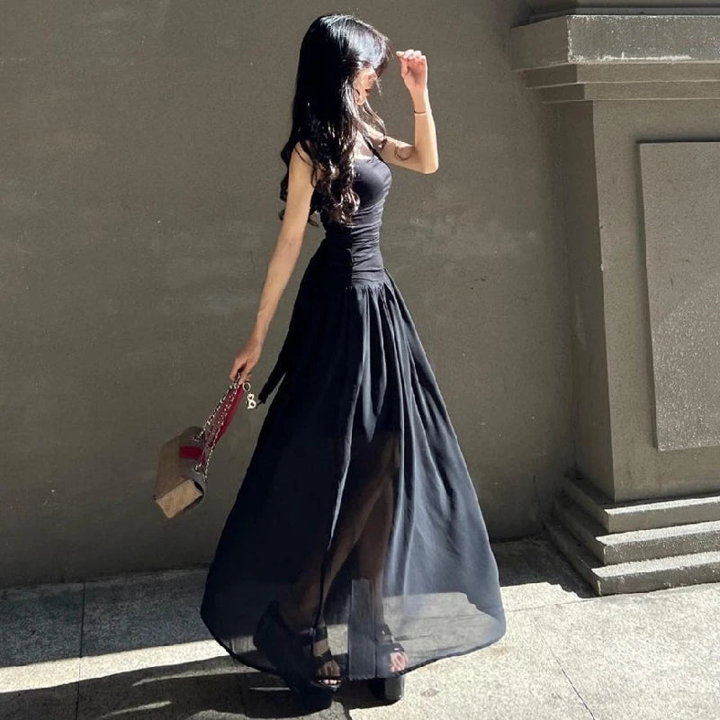 Ruched Slip Maxi Dress