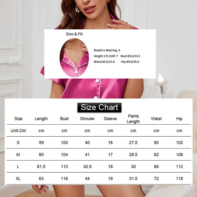 Luxurious Satin Summer Pajama Set