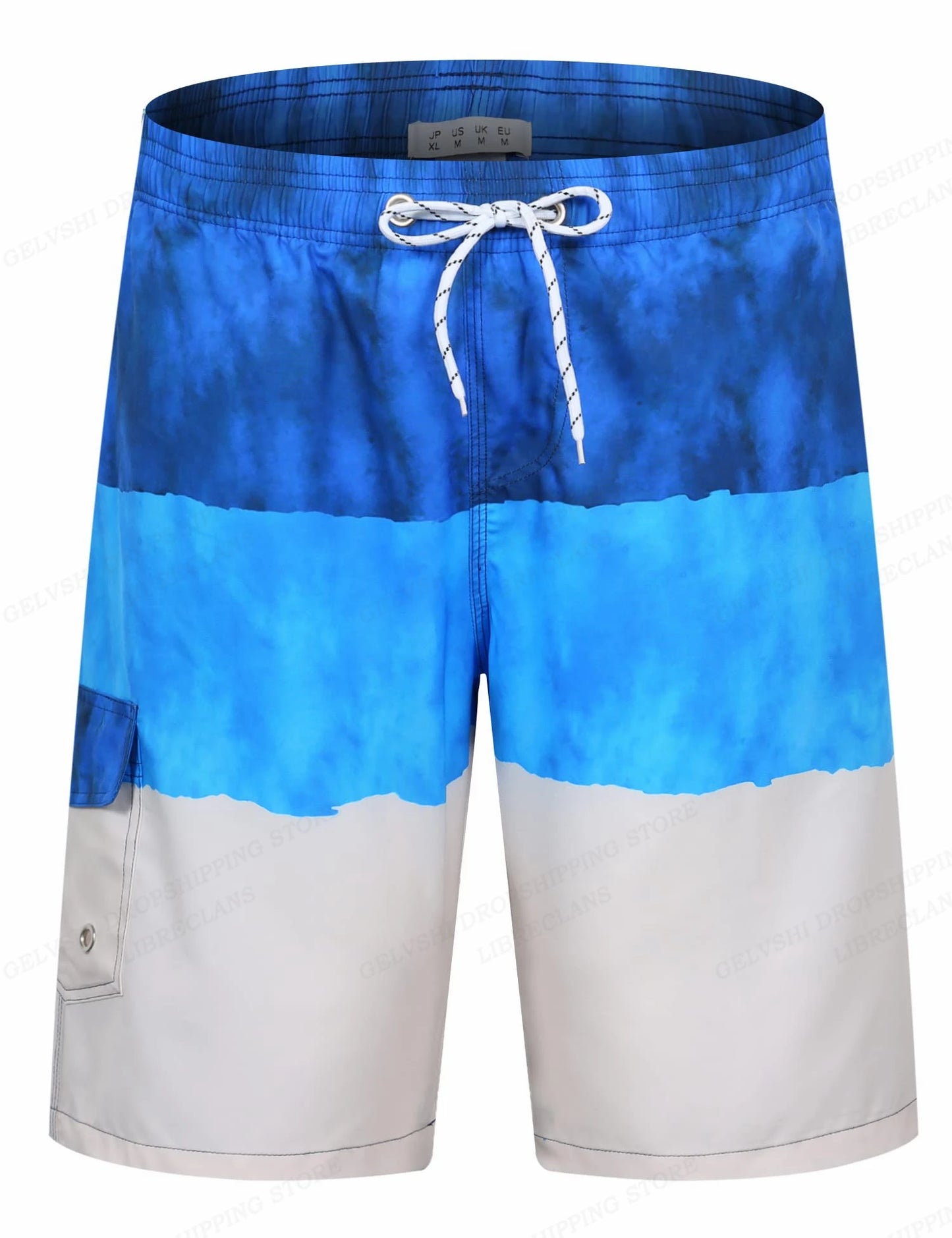 Men’s Striped Beach Swim Shorts
