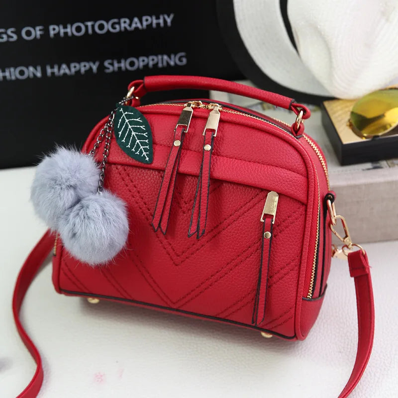Tassel PU Leather Messenger Bag