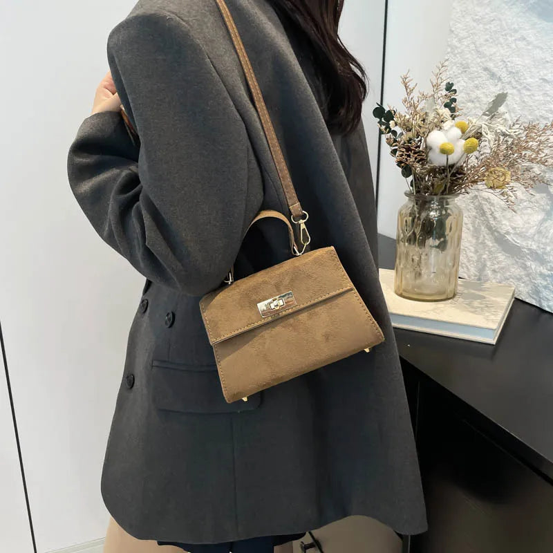 Suede Crossbody Bag Adjustable Strap