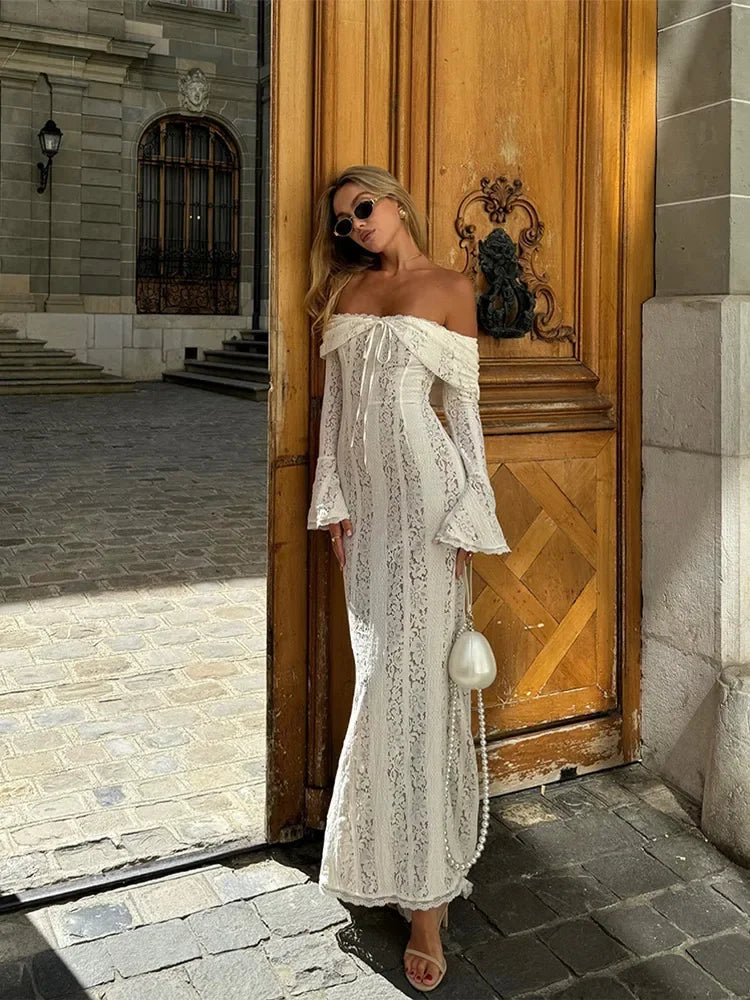 Lace Backless Party Dress