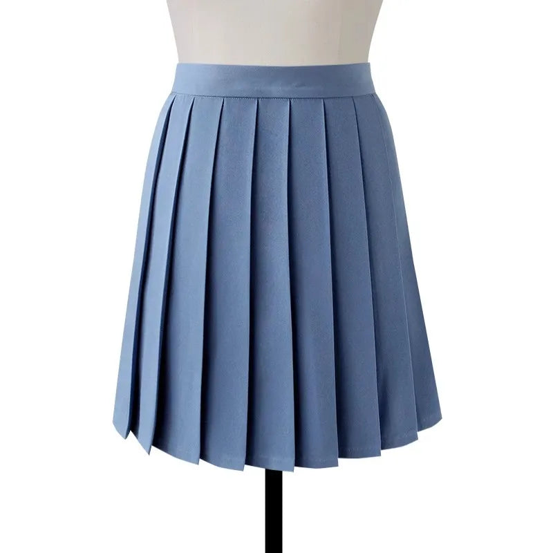 High Waist Pleated Midi Skirt