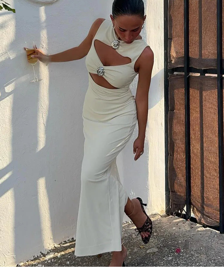 Hollow Out Long Dress